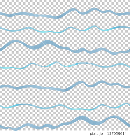 Seamless pattern of wavy blue lines. Watercolor illustration. Abstract elements in a cute nautical style. Hand drawn, isolated images. Background for fabric, textile, print with an underwater theme. Seamless pattern of wavy blue lines. Watercolor illustration. Abstract elements in a cute nautical style. Hand drawn, isolated images. Background for fabric, textile, print with an underwater theme. 137059614