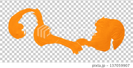 orange watercolor background. Artistic hand paint. Isolated on transparent background. orange watercolor background. Artistic hand paint. Isolated on transparent background. 137059907