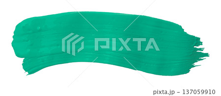 green watercolor background. Artistic hand paint. Isolated on transparent background. 137059910