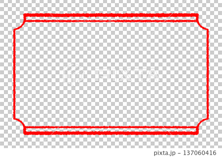 Freehand border, red, decorative material 137060416