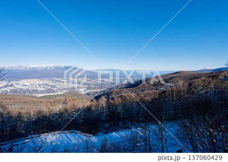 入笠山の登山道から見える景色 137060429