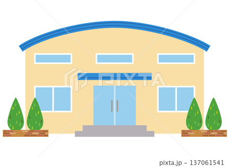 街の施設　体育館　店舗　家　お店 137061541