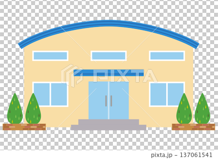 街の施設　体育館　店舗　家　お店 137061541