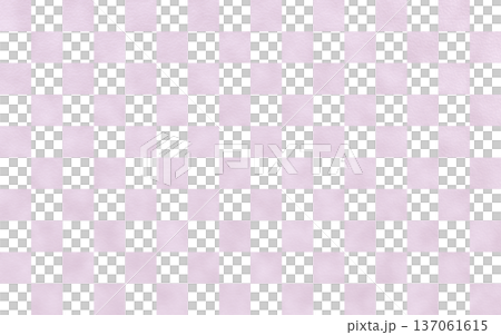 Pastel pink checkered pattern background material Japanese modern washi paper texture horizontal 137061615