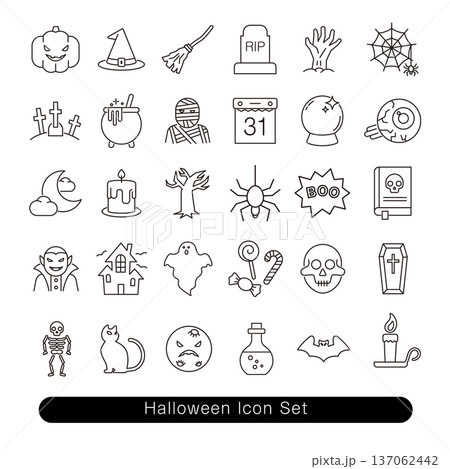 ハロウィンアイコンセット 137062442