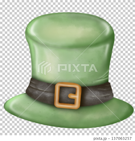 Saint patrick's day elements cute with four leaf clover green leprechaun hat hand drawn decorations illustration set. for irish festival theme. Saint patrick's day elements cute with four leaf clover green leprechaun hat hand drawn decorations illustration set. for irish festival theme. 137063257