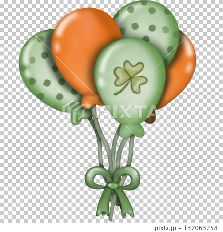 Saint patrick's day elements cute with four leaf clover green leprechaun hat hand drawn decorations illustration set. for irish festival theme. Saint patrick's day elements cute with four leaf clover green leprechaun hat hand drawn decorations illustration set. for irish festival theme. 137063258