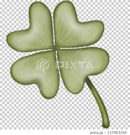 Saint patrick's day elements cute with four leaf clover green leprechaun hat hand drawn decorations illustration set.  for irish festival theme. 137063260