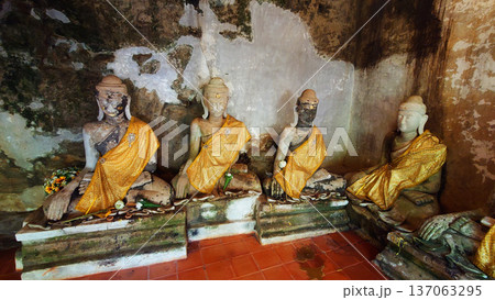 Ancient Buddha Statues in Doi Suthep Forest Chiang mai, Thailand 137063295