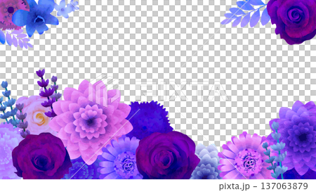 白色背景上的紫色花朵背景 137063879