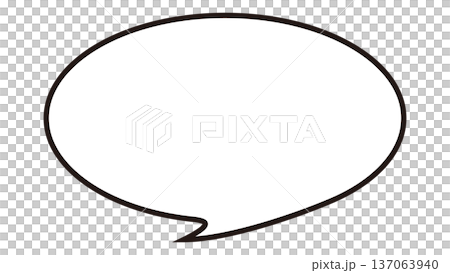 Manga style speech bubble frame Simple cloud frame Manga style speech bubble frame Simple cloud frame 137063940