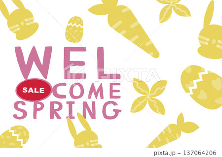 Promotional spring sale with easter theme and colorful designs at a local store location Promotional spring sale with easter theme and colorful designs at a local store location 137064206