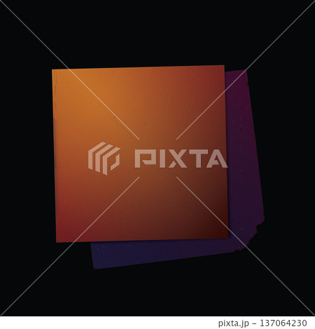 Old blank papers rough texture orange and purple colors overlap on black square background Old blank papers rough texture orange and purple colors overlap on black square background 137064230