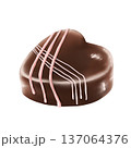 ハート型のチョコケーキ 137064376