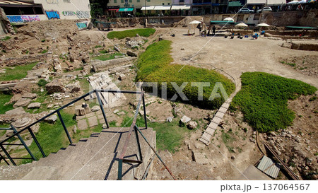 Ancient Archaeological Ruins in Central Athens Greece Ancient Archaeological Ruins in Central Athens Greece 137064567