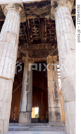 Ancient Roman Agora Columns In Athens Greece Europe Ancient Roman Agora Columns In Athens Greece Europe 137064590