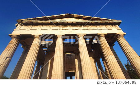 Ancient Roman Agora Columns In Athens Greece Europe 137064599