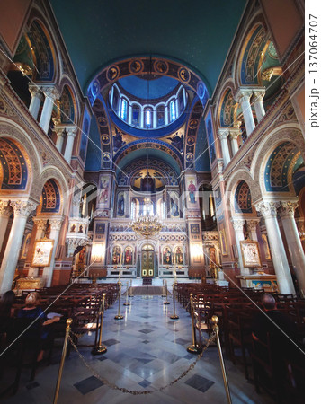 Metropolitan Cathedral Interior Athens Greece Historic Church 137064707