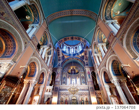 Metropolitan Cathedral Interior Athens Greece Historic Church 137064708
