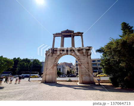 Arch of Hadrian in Athens Greece Historic Landmark 137064713