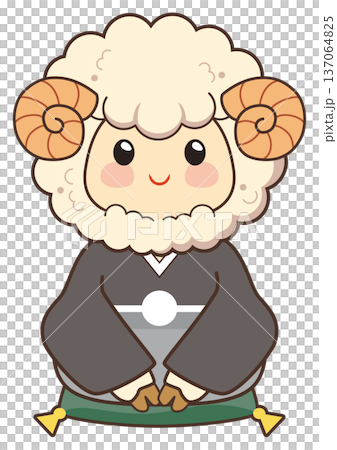 Cute sheep illustration for the Year of the Sheep 137064825