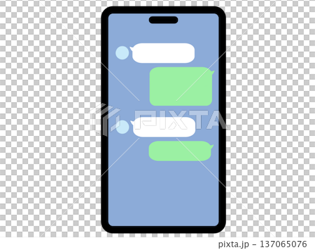 Illustration of a smartphone with a displayed screen Illustration of a smartphone with a displayed screen 137065076