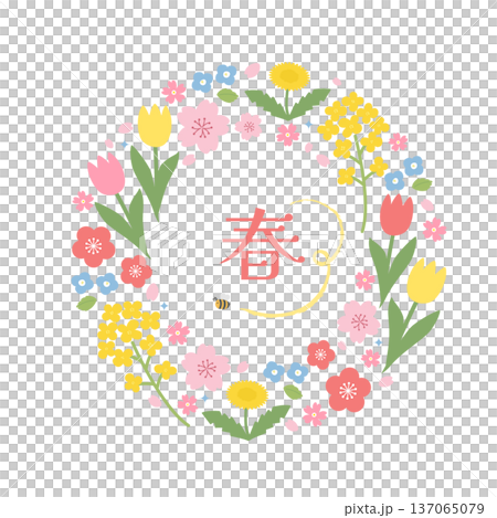 Spring flower illustrations, assorted spring materials, spring banners, logos Spring flower illustrations, assorted spring materials, spring banners, logos 137065079