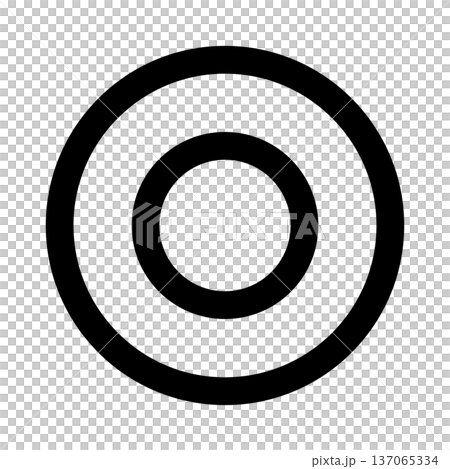 Black double circle symbol - simple circle icon Black double circle symbol - simple circle icon 137065334