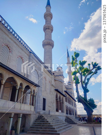 Ancient Historial Architecture Blue Mosque in Istanbul Turkey 137065625