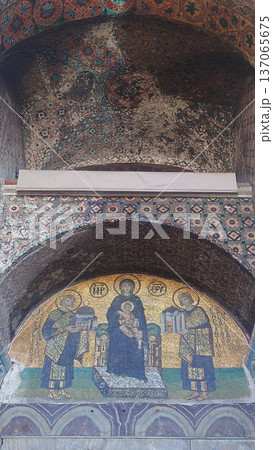 Byzantine Mosaic Corridor Inside Hagia Sophia Istanbul Turkey Byzantine Mosaic Corridor Inside Hagia Sophia Istanbul Turkey 137065675