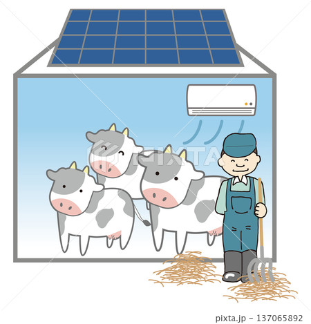 再エネを利用して牛舎の飼育環境を向上させる 137065892