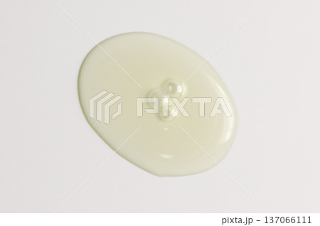 Transparent cosmetic product. Face serum or cleanser gel or body moisturizing gel. Transparent cosmetic product. Face serum or cleanser gel or body moisturizing gel. 137066111