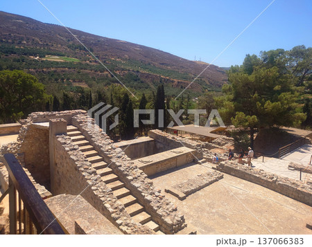 Knossos Palace Ruins of Minoan Civilization in Crete Greece 137066383