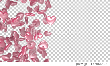 大量可愛的愛心背景CG，適用於商店、簡報和銷售。 137066522