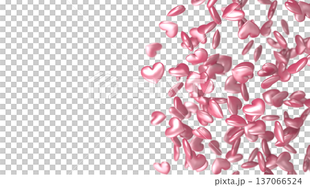 大量可愛的愛心背景CG，適用於商店、簡報和銷售。 137066524