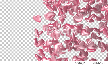 大量可愛的愛心背景CG，適用於商店、簡報和銷售。 137066525