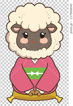 Cute sheep illustration for the Year of the Sheep 137066640