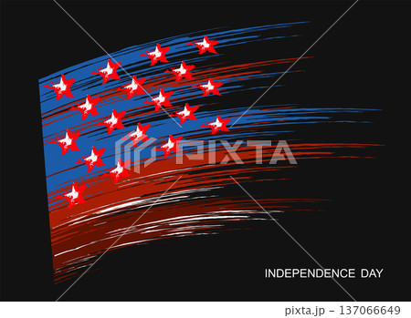 Abstract illustration of American flag texture in grunge style Abstract illustration of American flag texture in grunge style 137066649
