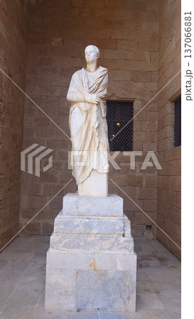 Classical Marble Statue Inside Palace of the Grand Master Rhodes, Greece Classical Marble Statue Inside Palace of the Grand Master Rhodes, Greece 137066881