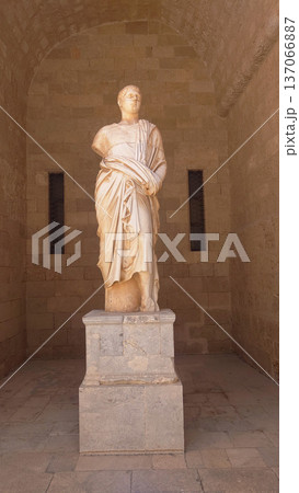 Classical Marble Statue Inside Palace of the Grand Master Rhodes, Greece 137066887