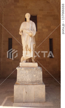 Classical Marble Statue Inside Palace of the Grand Master Rhodes, Greece Classical Marble Statue Inside Palace of the Grand Master Rhodes, Greece 137066888