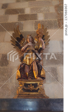Medieval Statue Inside Palace of the Grand Master Rhodes, Greece 137066907