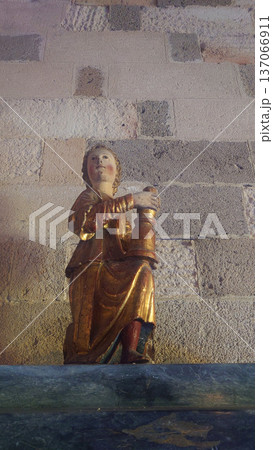 Medieval Statue Inside Palace of the Grand Master Rhodes, Greece 137066911