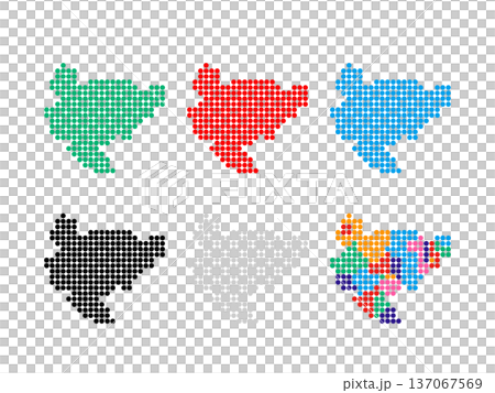 Pixel art map_Saga prefecture_Circle dot-01 Pixel art map_Saga prefecture_Circle dot-01 137067569