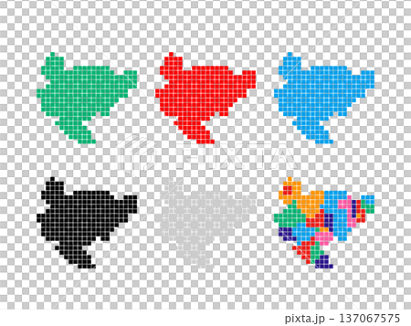 Pixel art map_Saga prefecture_Square dot-02 Pixel art map_Saga prefecture_Square dot-02 137067575