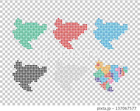 Pixel art map_Saga prefecture_Square dot-04 Pixel art map_Saga prefecture_Square dot-04 137067577