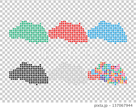 ドット絵の地図＿埼玉県＿角ドット-02 137067944