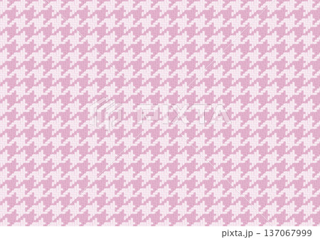 千鳥格子　ピンク（4階調）布感ある細かな表現 137067999