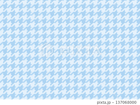 千鳥格子　水色（4階調）布感ある細かな表現 137068000