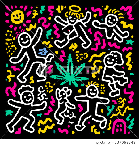 Keith Haring Inspired Celebration Keith Haring Inspired Celebration 137068348